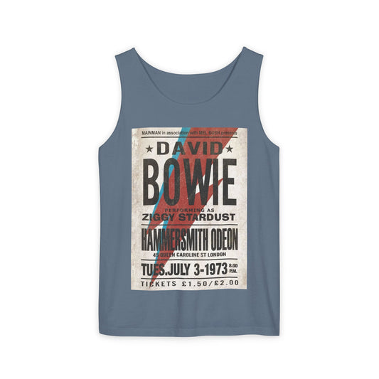 Vintage David Bowie Tank Top - Unisex Garment-Dyed Style