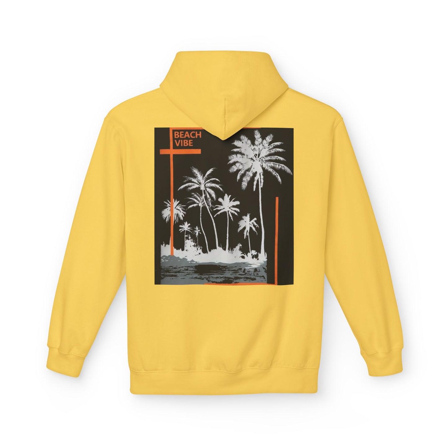 Beach Vibe Unisex Fleece Hoodie, Summer Fashion, Casual Wear, Gift for Her/Him, Cozy Lifestyle, Chill Out Apparel