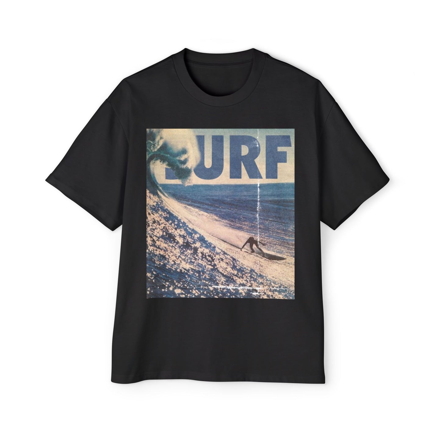 Surf Vintage Photo Tee — Men's Oversized Surf Graphic T-Shirt